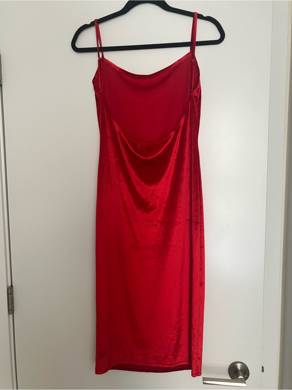 Reformation Merel Velvet Dress - Red - Picture 7 of 7